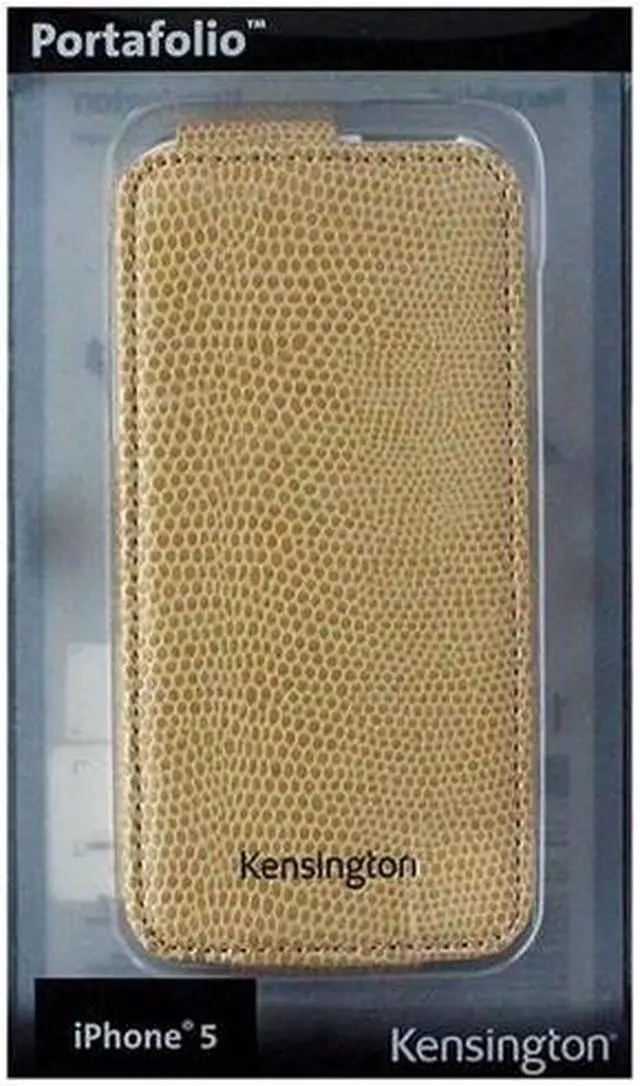 Alt view image 7 of 7 - Kensington Portafolio Coffee Snake Solid Flip Wallet for iPhone 5 K39611WW