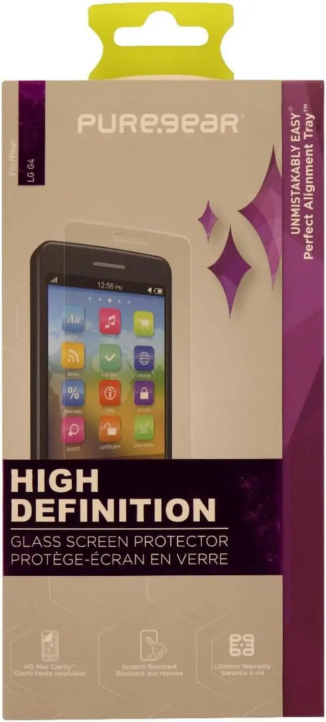 Alt view image 2 of 7 - PUREGEAR PURETEK HD HARD TEMPERED GLASS SCREEN SHIELD GUARD KIT TRAY FOR LG G4