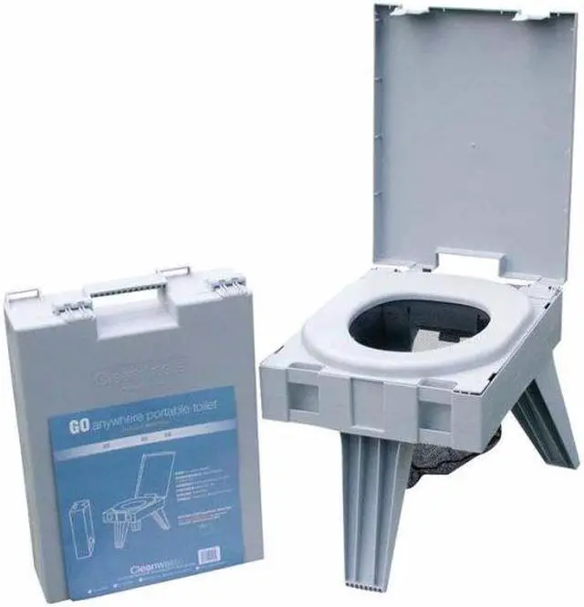 Alt view image 3 of 5 - CLEANWASTE D119PET Portable Toilet,Plastic,Wt. 8.43 lb