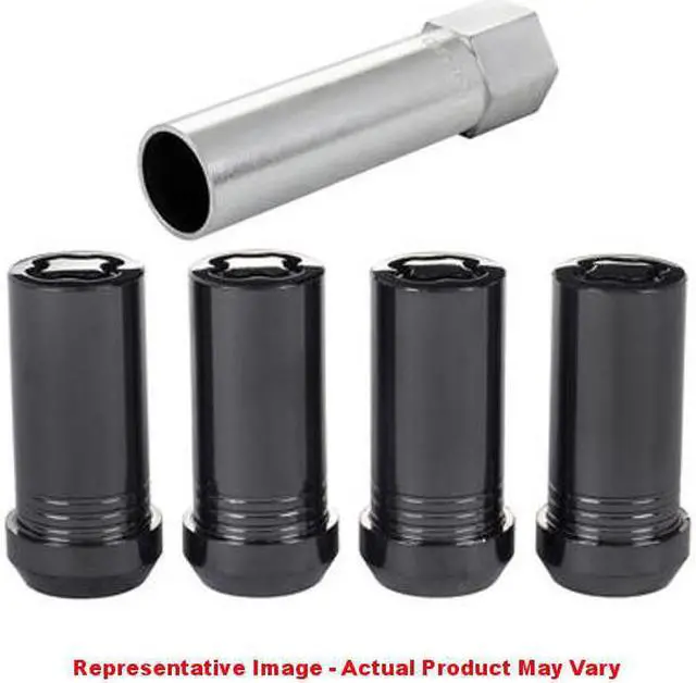 Alt view image 3 of 7 - McGard 25340 Chrome/Black Tuner Style Cone Seat Wheel Lock Set (1/2"-20)