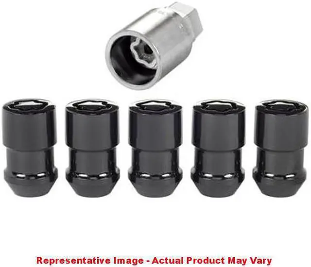 Alt view image 2 of 13 - McGard 24548 Chrome/Black Cone Seat Wheel 5 Lock Set (1/2"-20)
