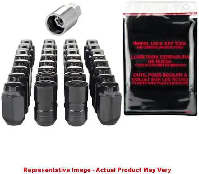 Alt view image 4 of 6 - McGard 84827 Chrome/Black Cone Seat Wheel Installation Kit; 8 Lug (M14 x 1.5)