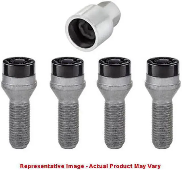 Alt view image 2 of 16 - McGard 27305 Chrome/Black Bolt Style Cone Seat Wheel Lock Set (M14 x 1.5)