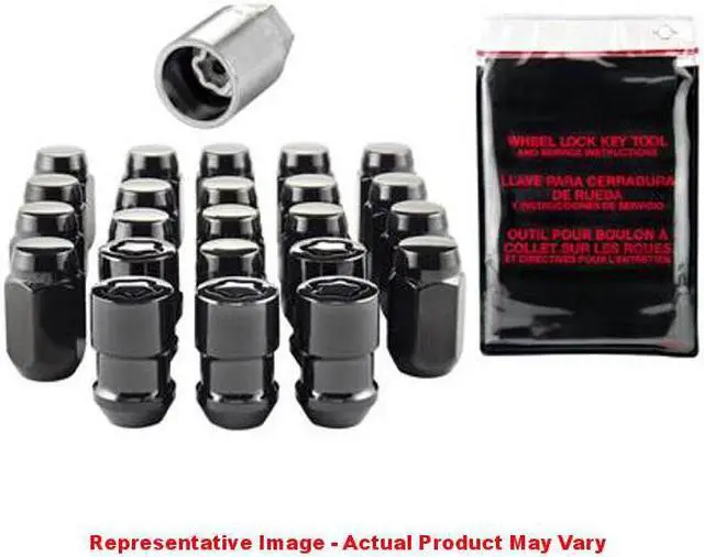 Alt view image 4 of 5 - McGard 84562BK Jeep Wrangler Chrome/Black Cone Seat Wheel Install Kit (1/2"-20)