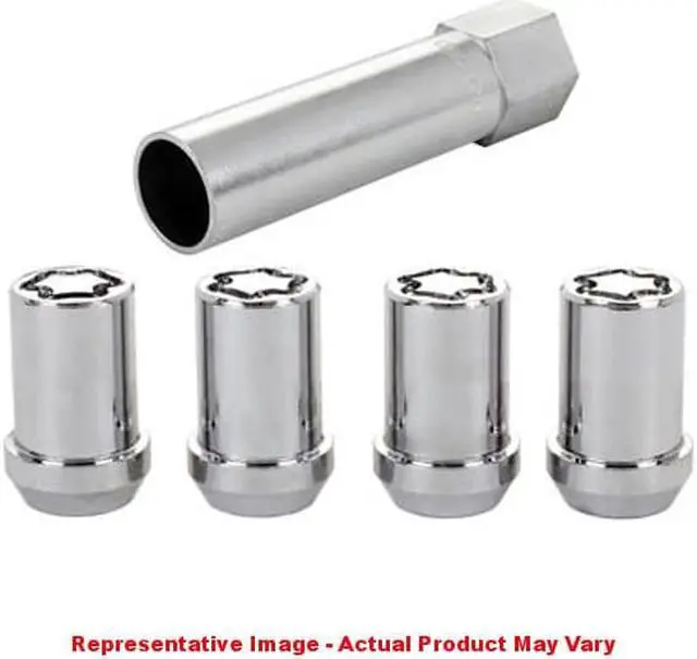 Alt view image 4 of 15 - McGard 25257 Chrome Tuner Style Cone Seat Wheel Lock Set (M12 x 1.5)