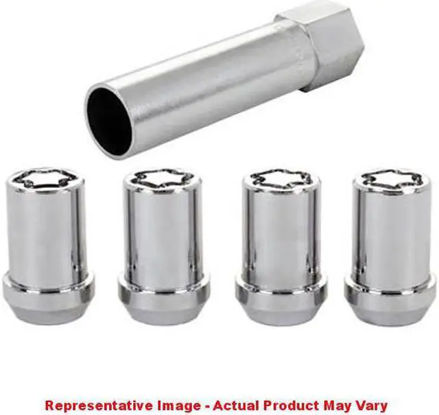 Alt view image 3 of 11 - McGard 25254 Chrome Tuner Style Cone Seat Wheel Lock Set (M12 x 1.25)