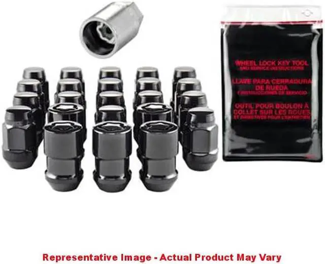 Alt view image 5 of 14 - McGard 84563BK Wrangler Chrome/Black Bulge Cone Seat Install Kit (1/2"-20)