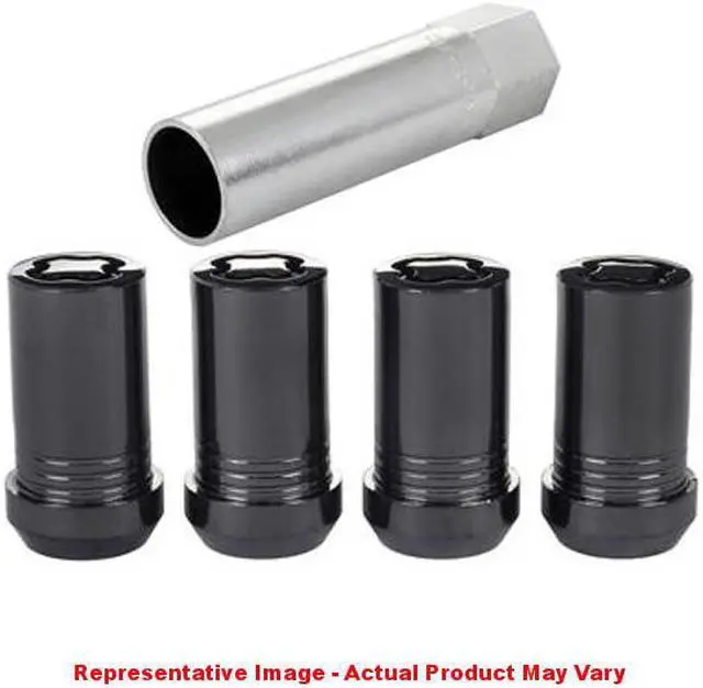 Alt view image 4 of 18 - McGard 25116 Chrome/Black Tuner Style Cone Seat Wheel Lock Set (M14 x 1.5)
