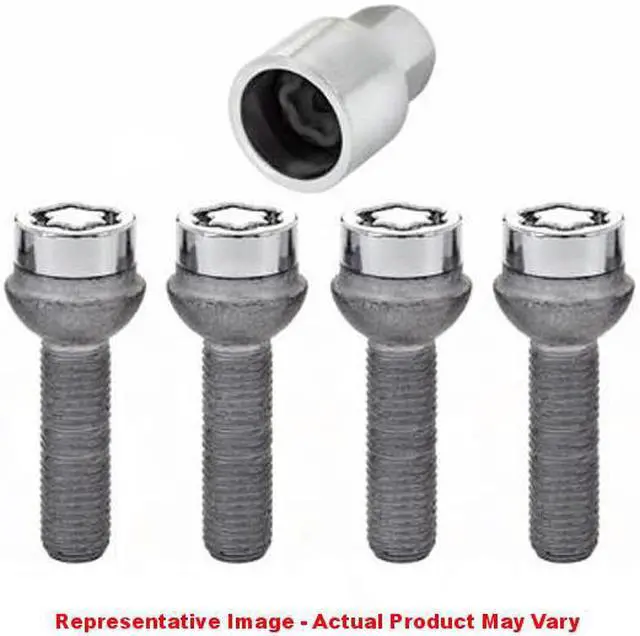 Alt view image 3 of 8 - McGard 28023 Chrome Bolt Style Radius Seat Lock Bolt Set (M12 x 1.5)