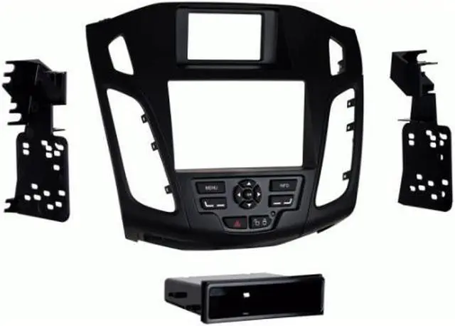 Alt view image 6 of 6 - Metra 99-5827B Black Single/Double DIN Stereo Dash Kit for 2012-up Ford Focus