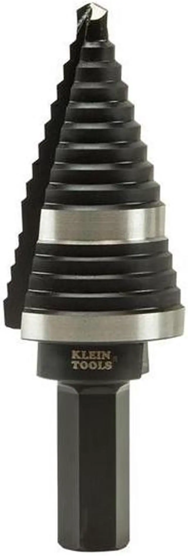 Alt view image 4 of 9 - Klein Tools KTSB11 High Speed Step Drill Bit #11 Double-Fluted 7/8 to 1-1/8-Inch