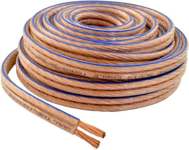 Alt view image 5 of 5 - Car Home Audio Speaker Wire Transparent Clear Cable 10AWG 100ft 10/2 Gauge