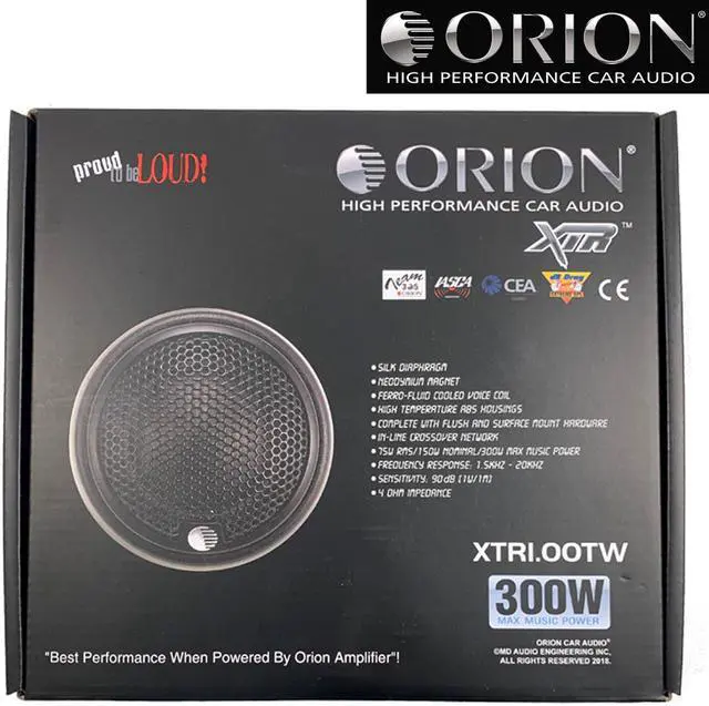 Alt view image 3 of 5 - Orion XTR1.00TW 1" Silk Dome Tweeters w/ Surface & Flush Mount Hardware 300W Max
