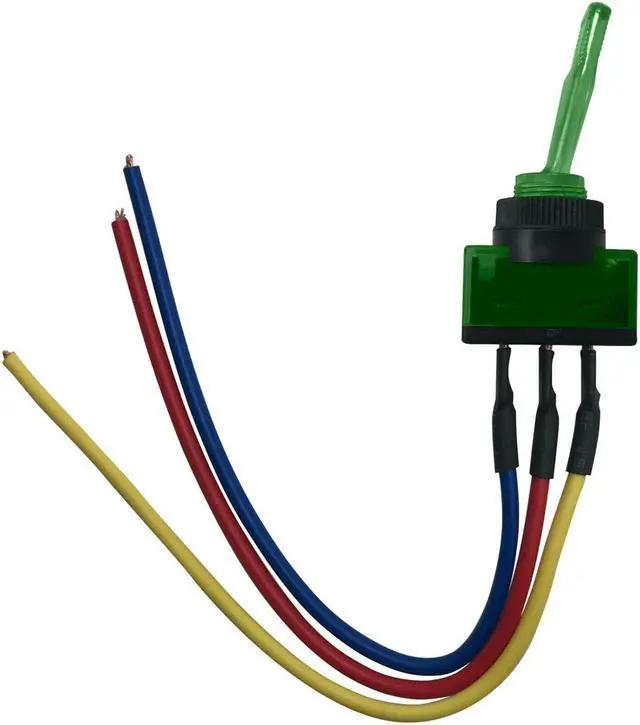 Alt view image 2 of 5 - The Install Bay IBITSG Universal Pre Wired Toggle Green Switch Package of 5