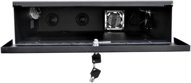 Alt view image 5 of 6 - Heavy Duty 18" x 18" x 5" DVR Security Lock Box with Fan for CCTV Systems, Black