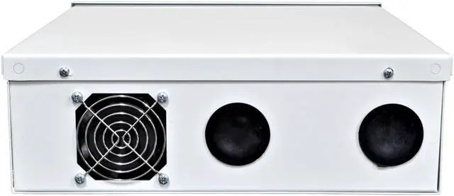 Alt view image 5 of 5 - Heavy Duty 15" x 15" x 5" DVR Security Lock Box with Fan for CCTV Systems, White