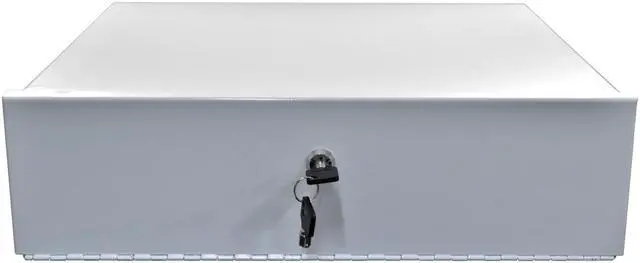Alt view image 3 of 6 - Heavy Duty 18" x 18" x 5" DVR Security Lock Box with Fan for CCTV Systems, White
