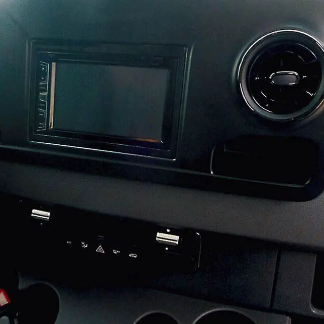 Alt view image 3 of 7 - Metra 95-8731 Double-DIN Radio Dash Kit Fits 2019-up Mercedes-Benz Sprinter Vehicles- Gloss Black