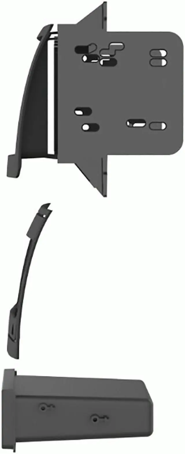 Alt view image 4 of 4 - Metra 99-7395B Single or Double DIN Car Stereo Dash Kit for 2009-2012 Hyundai Elantra- Matte Black