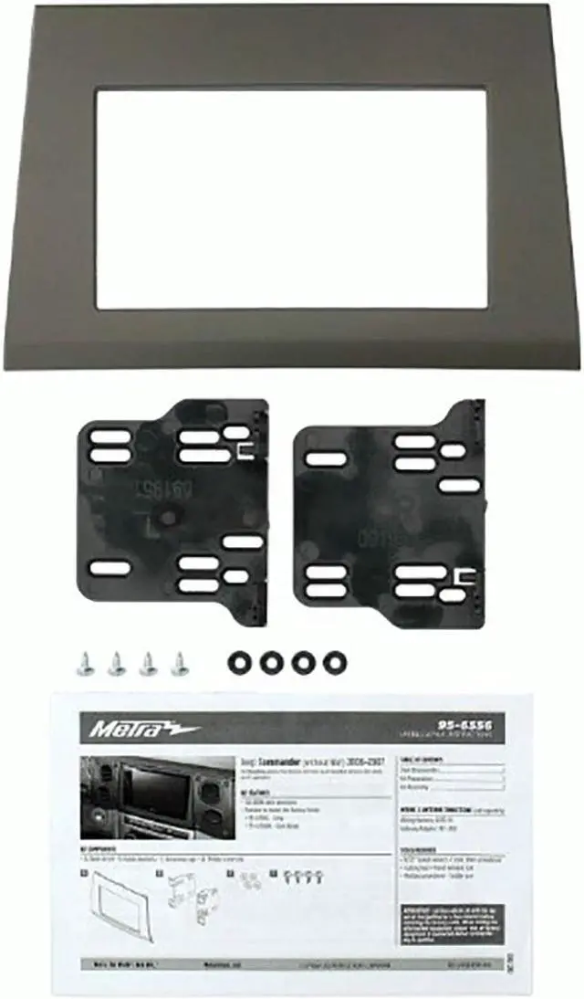 Alt view image 6 of 7 - Metra 95-6556DK Double DIN Car Stereo Dash Kit for 2006-2007 Jeep Commander Vehicles