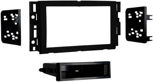 Main image of Metra 99-3321B Single/Double DIN Matte Black Stereo Dash Kit with Pocket