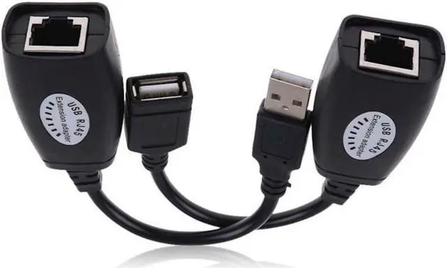 Alt view image 3 of 6 - SABRENT USB-RJXT USB Extension cable over Cat5e RJ45 Extender adapter