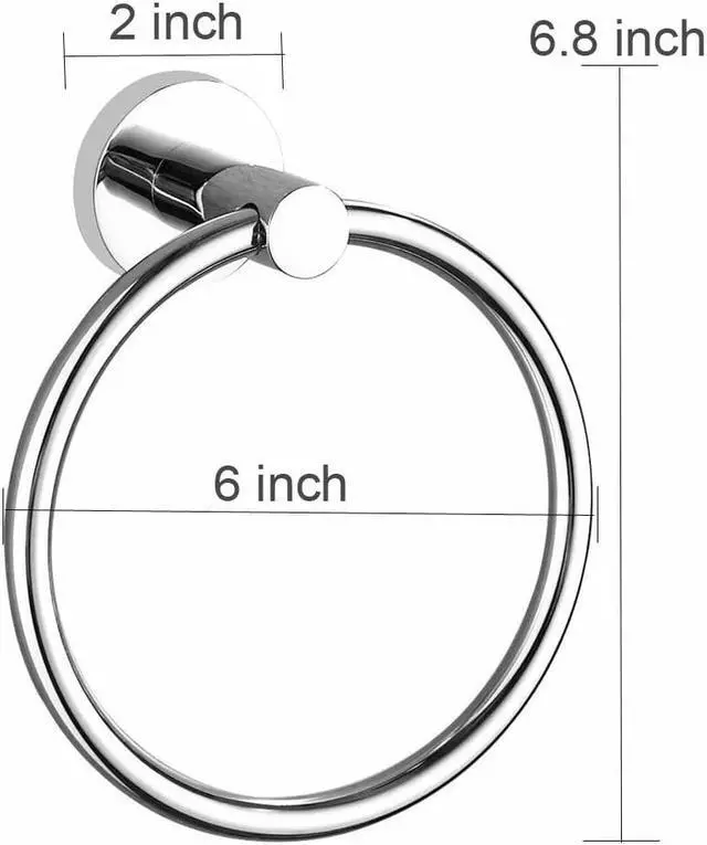 Alt view image 4 of 5 - Better Homes & Gardens Prescott Towel Ring, Polished Chrome