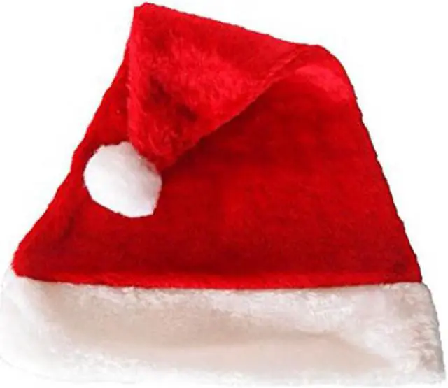 Alt view image 3 of 3 - 17"H Red & White Christmas Santa Hat Soft Comfortable W/ Plush Cuff
