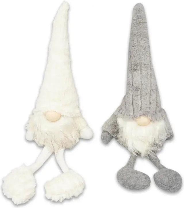 Alt view image 2 of 2 - 17" Christmas Gnome Decoration Indoor/Outdoor Dark Grey Color