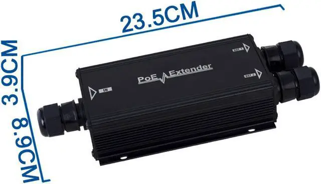 Alt view image 4 of 4 - POE-EX2003-2WP-60W 2 Ports Outdoor Waterproof Gigabit 60W PoE Aluminum Case Extender