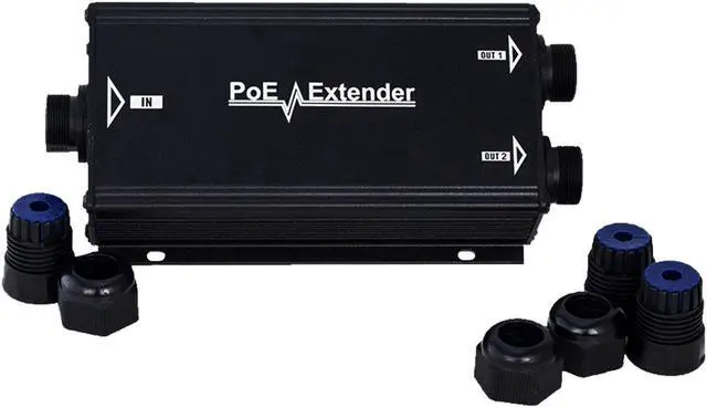 Main image of POE-EX2003-2WP-60W 2 Ports Outdoor Waterproof Gigabit 60W PoE Aluminum Case Extender