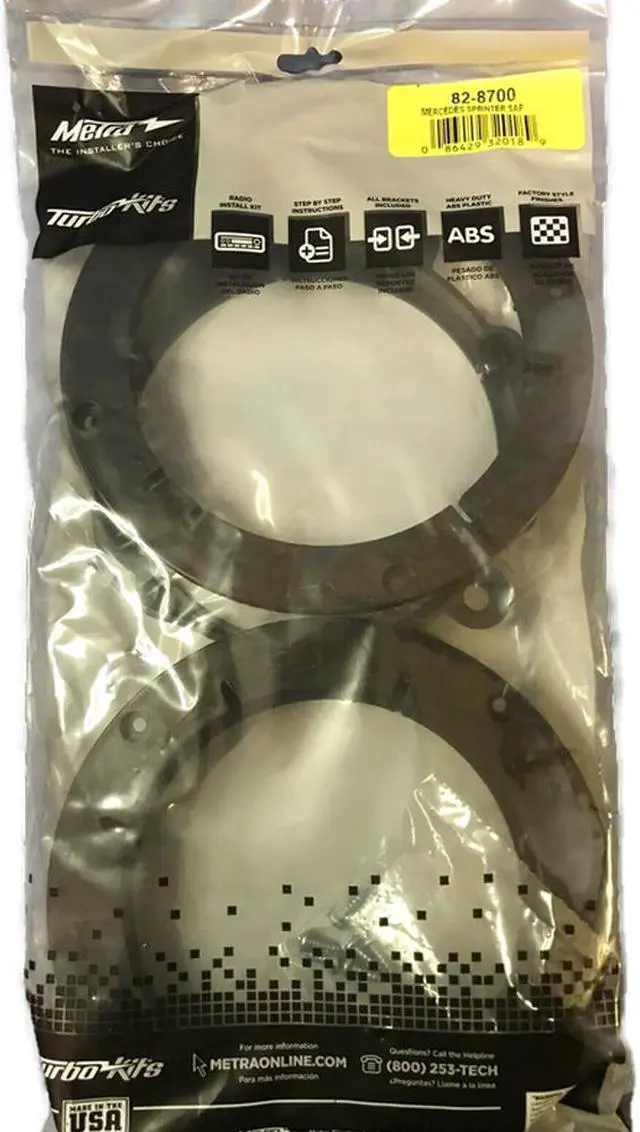 Alt view image 3 of 3 - Metra - Speaker Plate 5.25" - Pair - for 2014-up Sprinter - Black