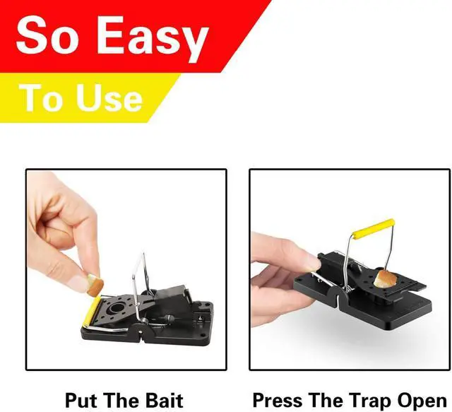 Alt view image 2 of 6 - Mouse/Mice Traps for Indoor Sanitary Safe Reusable Mousetrap Catcher - 6 Pack