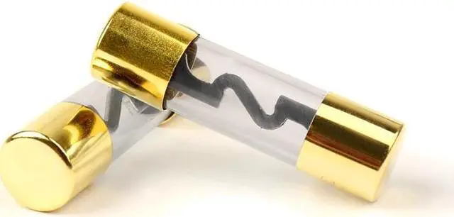 Alt view image 7 of 7 - Gold Plated Universal 4 or 8 Gauge Input/Output Inline AGU Fuse Holder with 100 Amp AGU Fuse