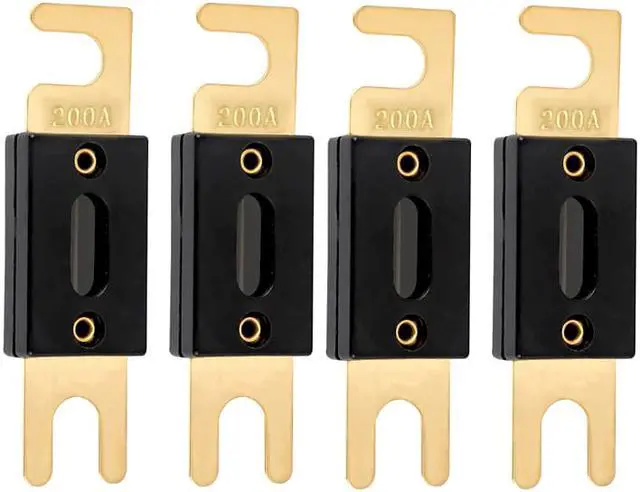Main image of The Wires Zone High-Quality Gold Plated 200A Amp ANL Fuse (4 Pack)