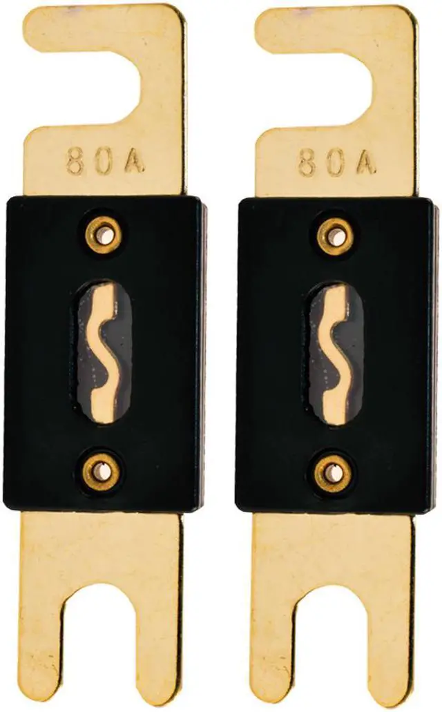 Main image of The Wires Zone High-Quality Gold Plated 80A Amp ANL Fuse (2 Pack)