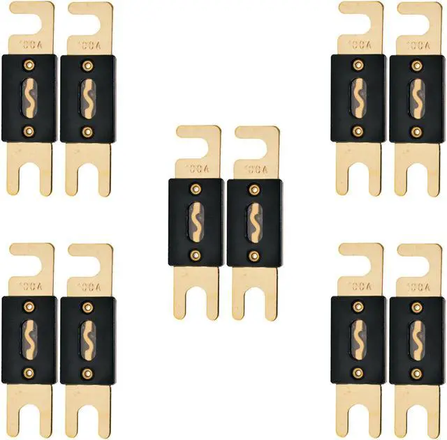 Main image of The Wires Zone High-Quality Gold Plated 100A Amp ANL Fuse (10 Pack)