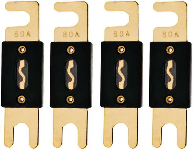 Main image of The Wires Zone High-Quality Gold Plated 80A Amp ANL Fuse (4 Pack)