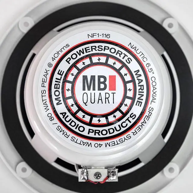 Alt view image 7 of 7 - MB Quart NF1-116
Nautic Series 6-1/2" shallow-mount marine speakers with white grilles