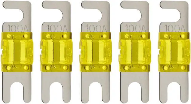 Main image of High-quality Nickel Plated 100A Amp Mini ANL Fuse (5 pack)