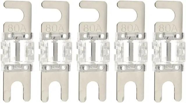 Main image of High-quality Nickel Plated 80A Amp Mini ANL Fuse (5 pack)