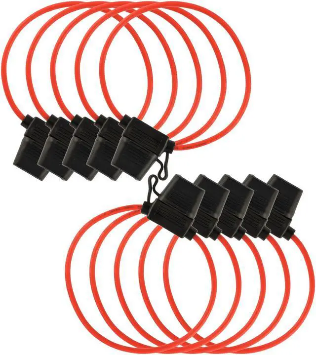 Alt view image 5 of 5 - ATC Fuse Holder 12 Gauge Red Waterproof with Cover Package of 10