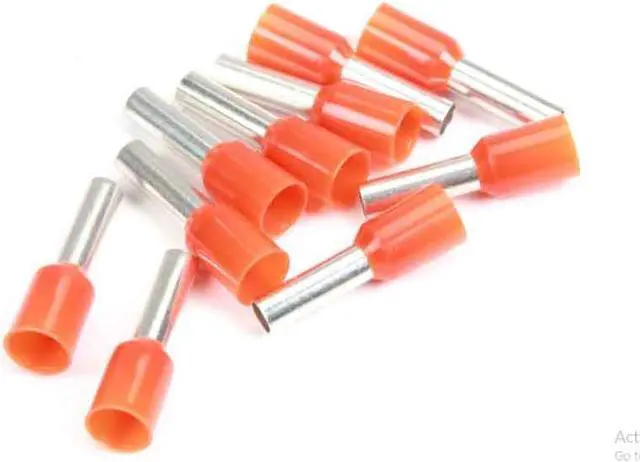 Alt view image 2 of 2 - Install Bay FVOR12 12 GA Ferrules Orange Barrel (Package of 100)