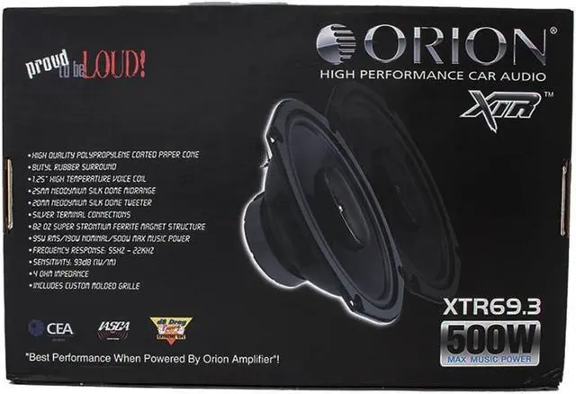 Alt view image 10 of 13 - Orion XTR69.3 Xtr 6X9" 3-Way Coaxial Speaker