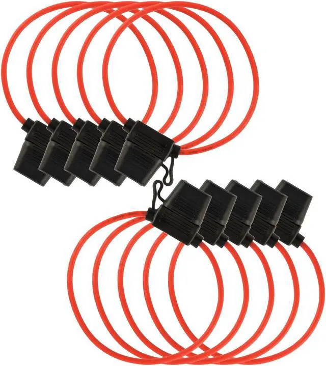 Alt view image 3 of 3 - 10 Pcs 12 Gauge Red ATC Fuse Holder with 20A Pack of 25 ATC Blade Style Fuses