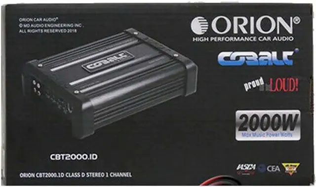 Alt view image 4 of 4 - Orion CBT2000.1D Mono Block Class Compact 2000 Watts Car Audio Amplifier