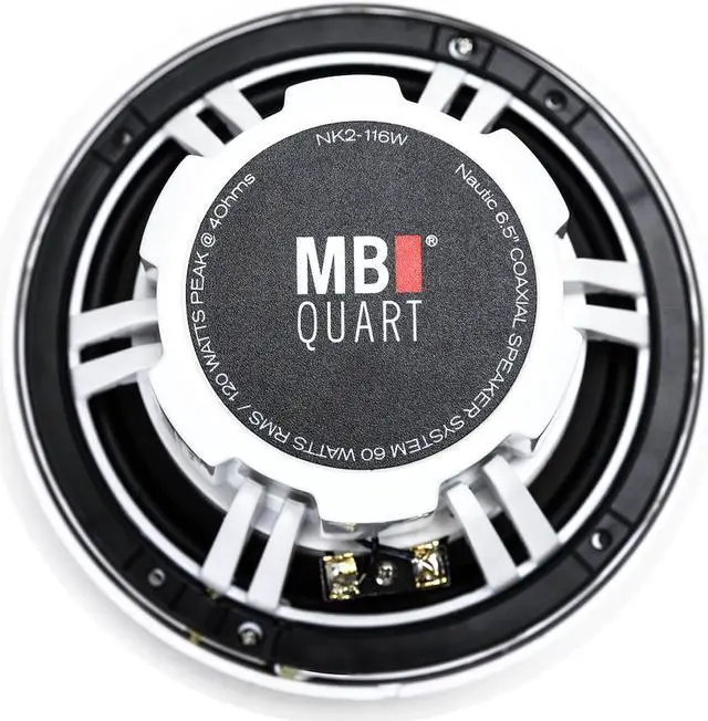 Alt view image 6 of 6 - MB Quart GMR-LCD 3.5" LCD Marine Multimedia Receiver & NK2-116W 6.5" 2-Way Coaxial Marine Speakers