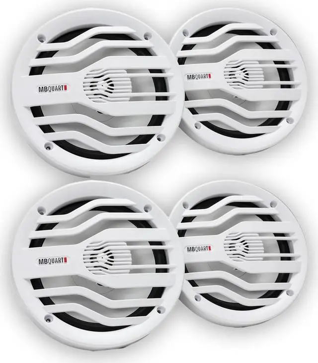 Alt view image 5 of 7 - Planet Audio PGR35B Marine Stereo & MB Quart NK2-116W 6.5" 2-Way Coaxial Marine Speakers ( 2 pair)