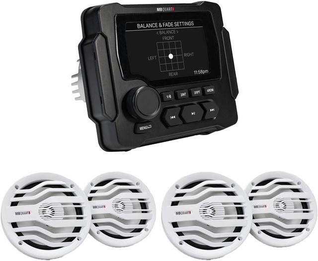 Main image of MB Quart GMR-LED Multimedia Source Unit & NK2-116W 6.5" 2-Way Coaxial Marine Speakers (2 Pair)
