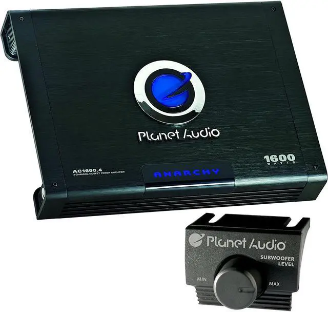 Alt view image 8 of 8 - Planet Audio 1600W 4 Channels Bridgeable MOSFET Power Amplifier With Remote Subwoofer Control